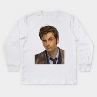 10th Doctor Kids Long Sleeve T-Shirt